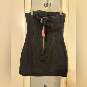 Black zip up Mini dress